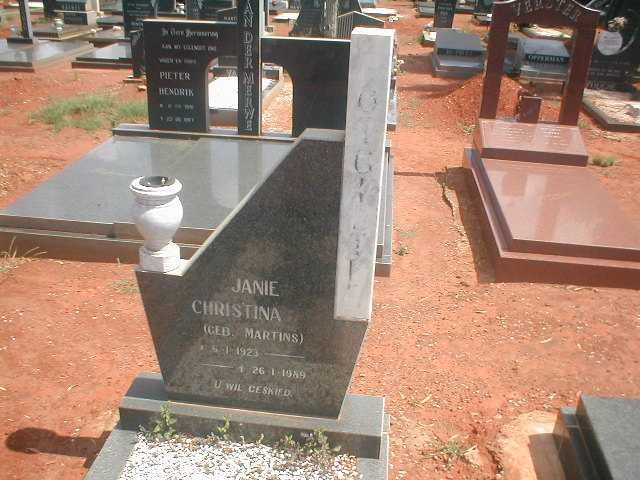 ? Janie Christina nee MARTINS 1923-1989
