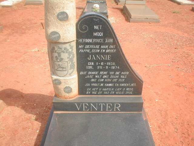 VENTER Jannie 1938-1974