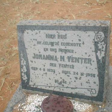 VENTER Johanna M. 1892-1958