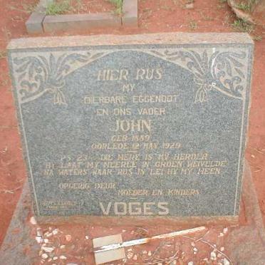 VOGES John 1889-1929