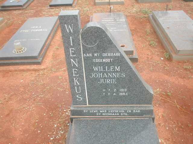 WIENEKUS Willem Johannes Jurie 1913-1994