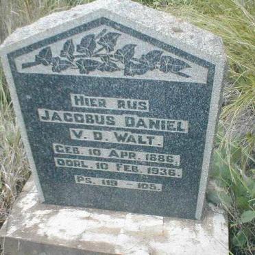 WALT Jacobus Daniel, van der 1886 - 1936