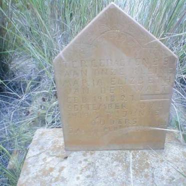 WALT Maria Elizabeth, van der 1827 - 1827