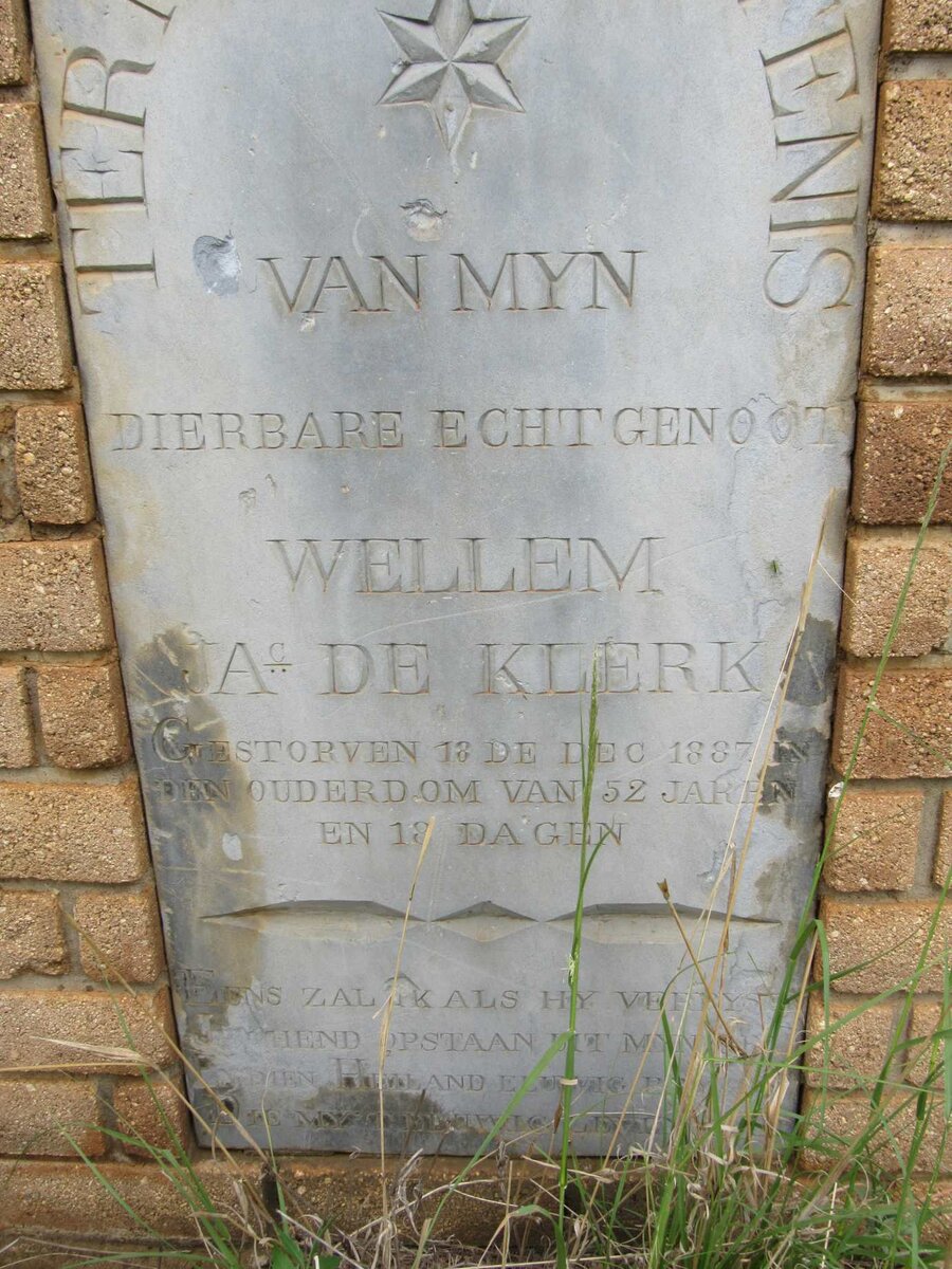 KLERK Wellem A., de -1887
