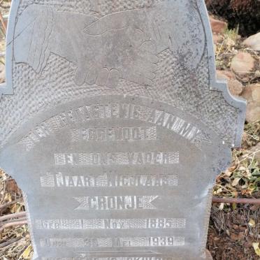 CRONJE Tjaart Nicolaas 1885-1939