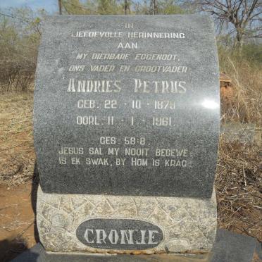 CRONJE Andries Petrus 1879-1961