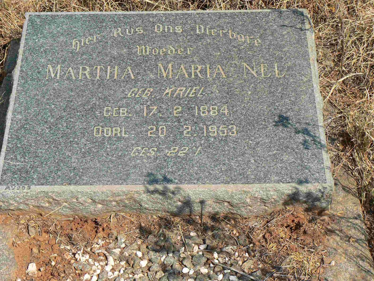 NEL M.M. nee KRIEL 1884-1953