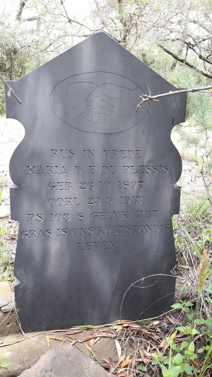 PLESSIS Maria D.E., du 1897-1913