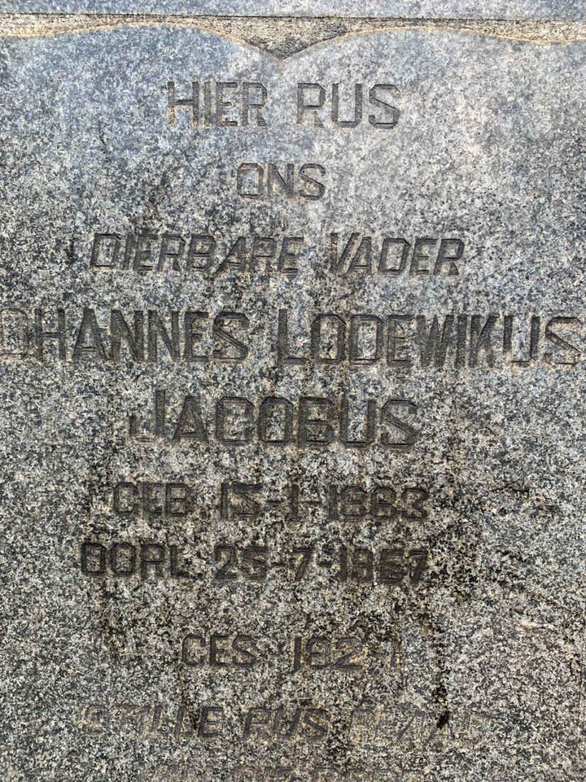 KRUGER Johannes Lodewikus Jacobus 1883-1957