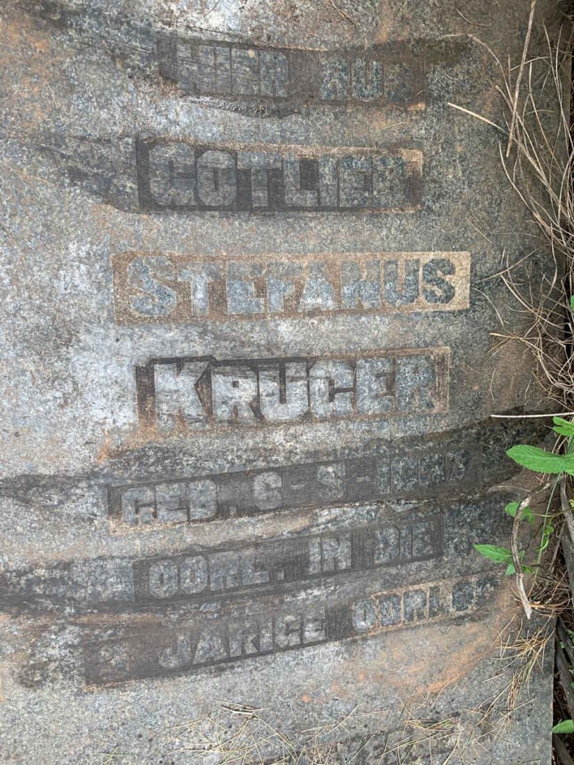 KRUGER Gotlieb Stefanus 1872-?