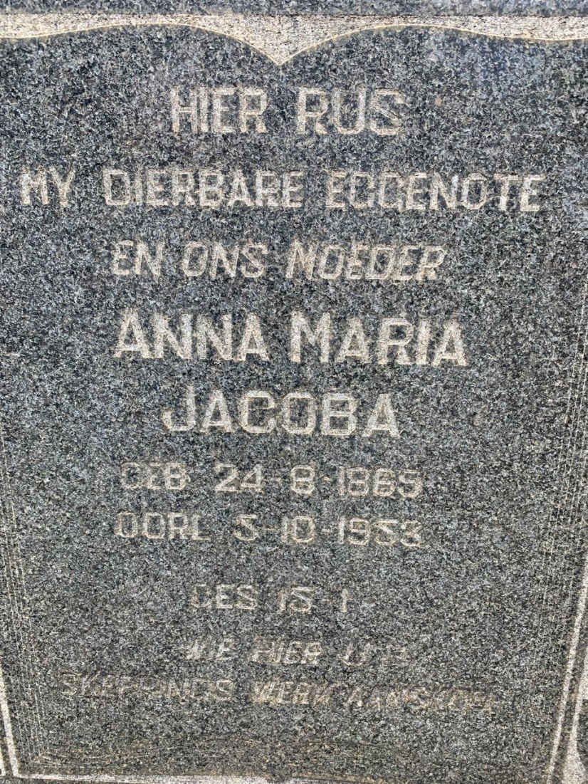 KRUGER Anna Maria Jacoba 1869-1953