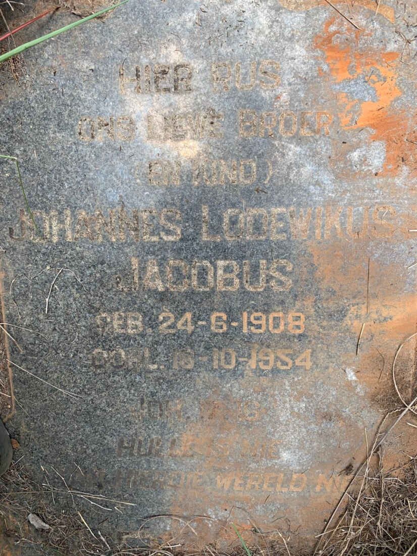 KRUGER Johannes Lodewikus Jacobus 1908-1954