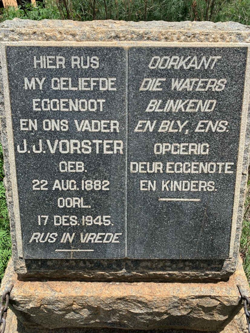 VORSTER J.J. 1882-1945
