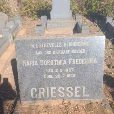 GRIESSEL Maria Dorothea Frederika 1897-1965