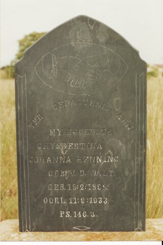 HENNING Ghysbertina Johanna nee VAN DER WALT 1892-1933