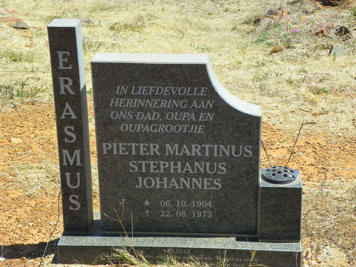 ERASMUS Pieter Martinus Stephanus Johannes 1904-1973