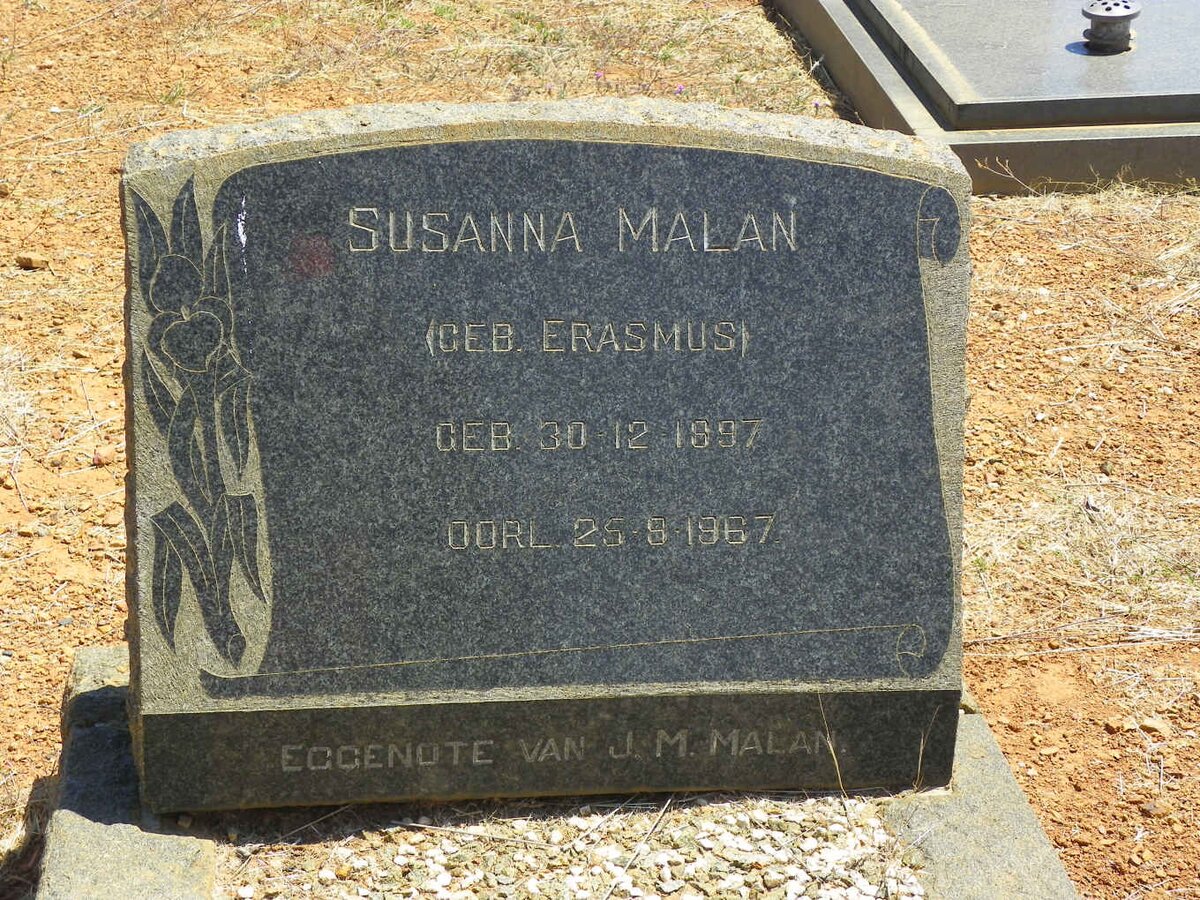 MALAN Susanna nee ERASMUS 1897-1967
