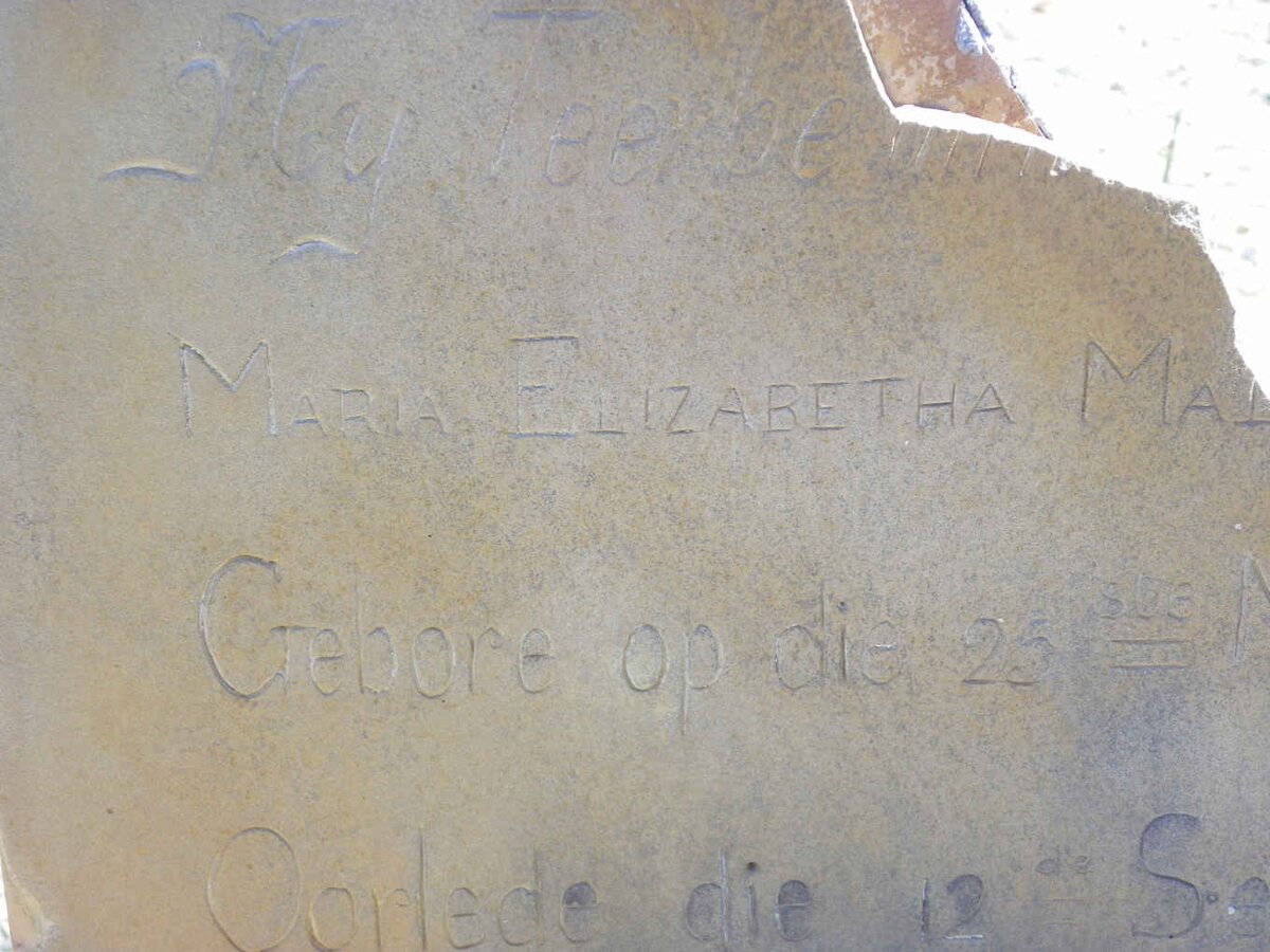 MALAN Maria Elizabeth nee DU PLESSIS 1863-1928