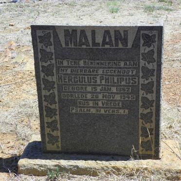 MALAN Hercules Philipus 1862-1945