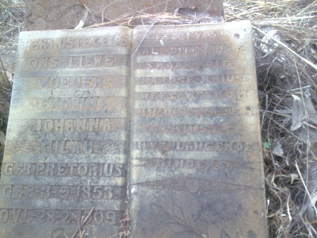 GILAU Hendrina Johanna nee PRETORIUS 1853-1909