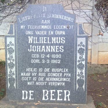 BEER Wilhelmus Johannes, de 1890-1962