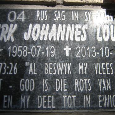LOUW Dirk Johannes 1958-2013