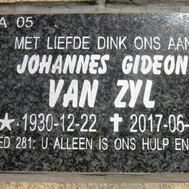 ZYL Johannes Gideon, van 1930-2017