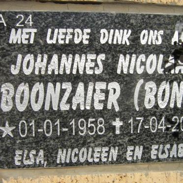 BOONZAIER Johannes Nicolaas 1958-2011