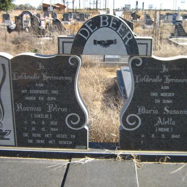 BEER Rasmus Petrus, de 1932-1994 &amp; Maria Susanna Aletta 1942-