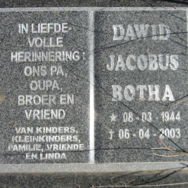 BOTHA Dawid Jacobus 1944-2003