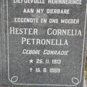 CONRADIE Hester Cornelia Petronella nee CONRADIE 1913-1969