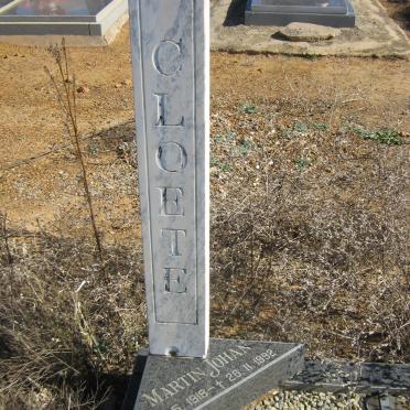 CLOETE Martin Johan 1918-1992