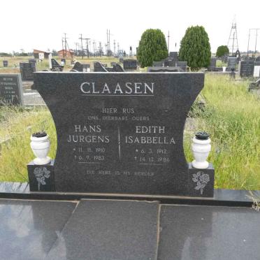 CLAASEN Hans Jurgens 1910-1983 &amp; Edith Isabella 1912-1986