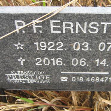 ERNST P.F. 1922-2016