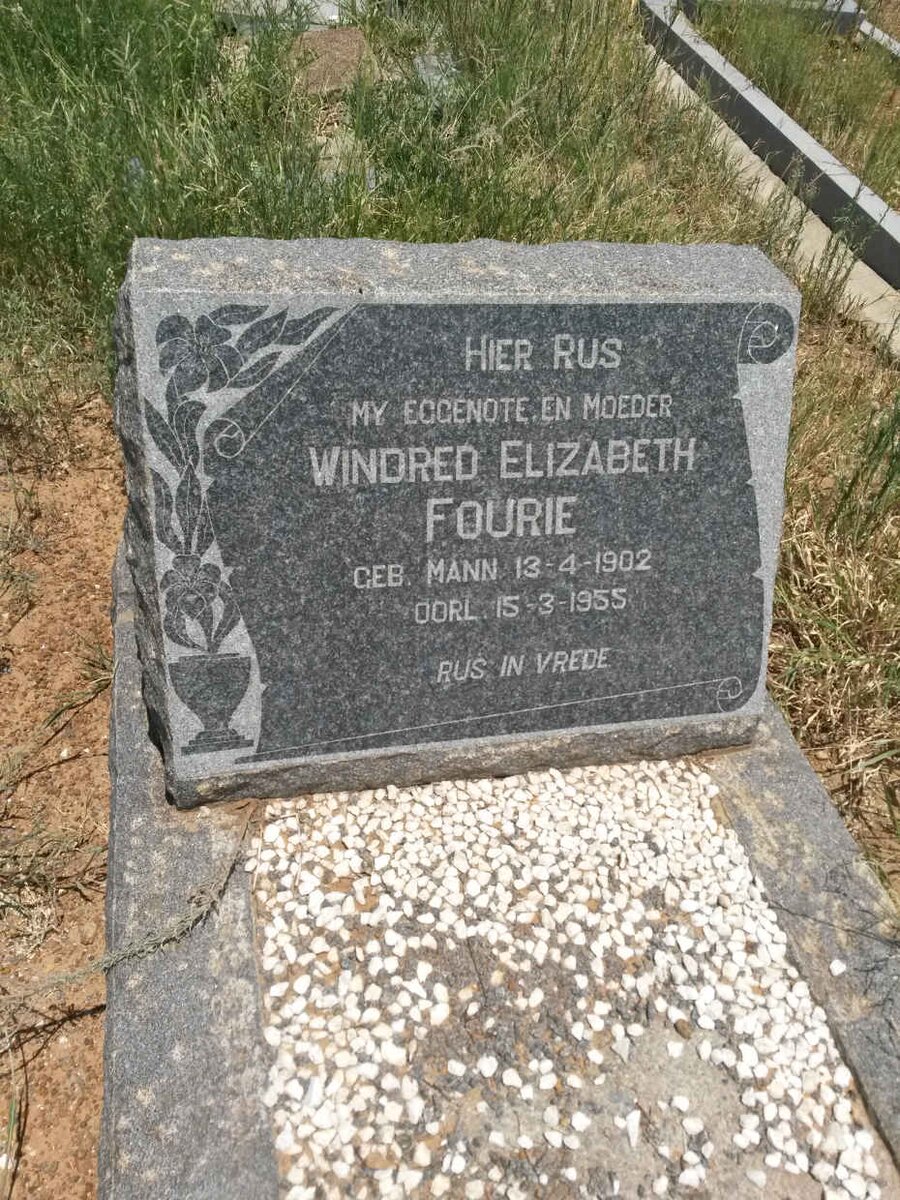 FOURIE Windred Elizabeth nee MANN 1902-1955
