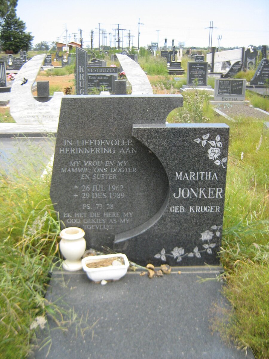 JONKER Maritha nee KRUGER 1962-1989