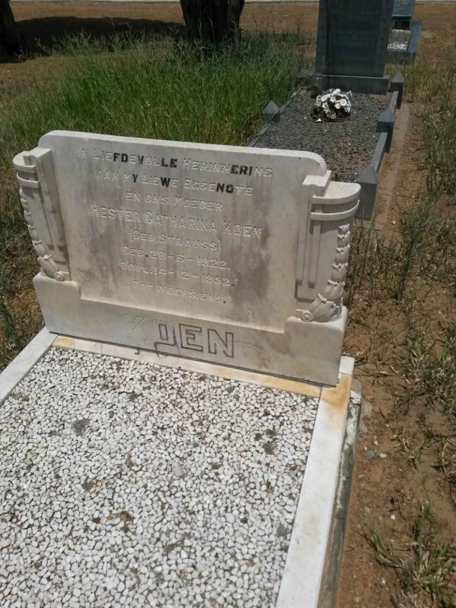 KOEN Hester Catharina nee STRAUSS 1922-1952