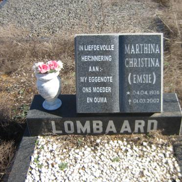 LOMBAARD Marthina Christina 1936-2002