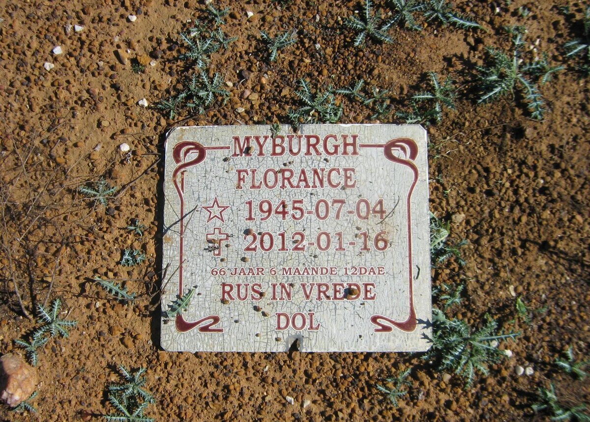 MYBURGH Florance 1945-2012