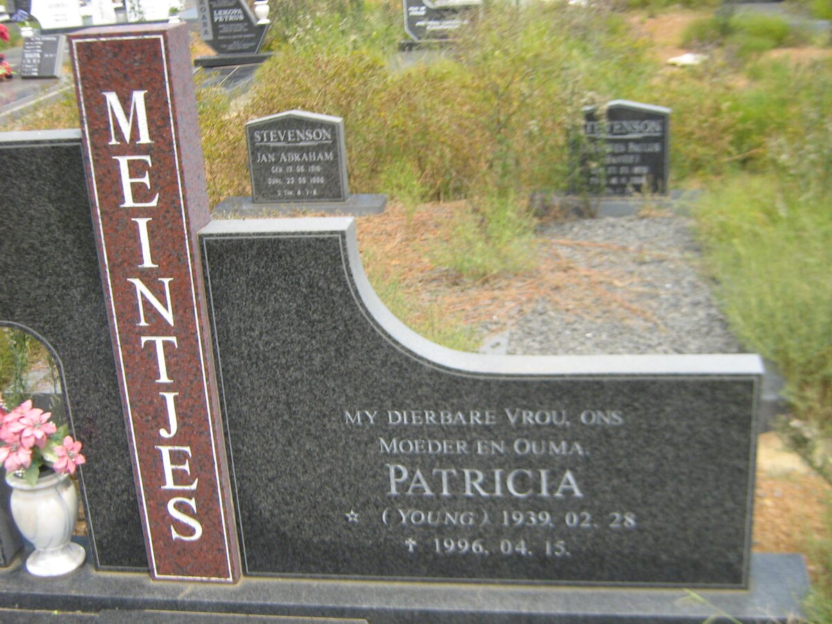 MEINTJES Patricia nee YOUNG 1939-1996