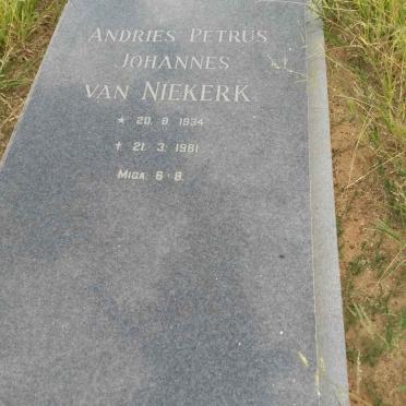NIEKERK Andries Petrus Johannes, van 1934-1981