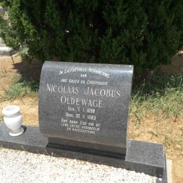 OLDEWAGE Nicolaas Jacobus 1898-1983