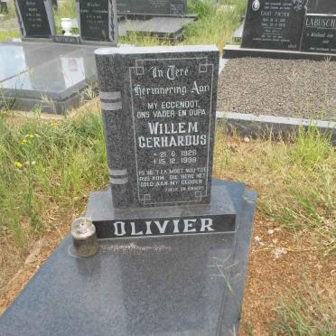 OLIVIER Willem Gerhardus 1926-1998