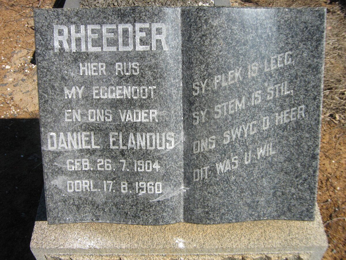 RHEEDER Daniel Elandus 1904-1960