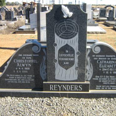 REYNDERS Christoffel Alwyn 1926-2000 &amp; Catharina Elizabeth SMIT 1928-1989