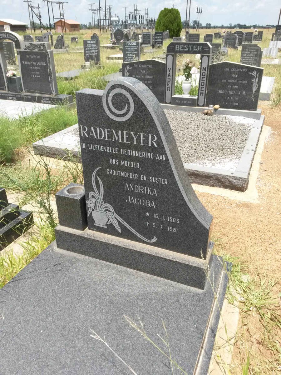 RADEMEYER Andrika Jacoba 1906-1981