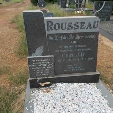ROUSSEAU Gert J.B. 1915-1989 &amp; Cora C.J. CAWOOD nee BELL 1922-2012