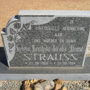 STRAUSS Helena Hendrika Jacoba nee BRAND 1908-1994