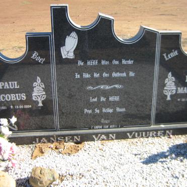 VUUREN Paul Jacobus, Jansen van 1921-2004 &amp; Lydia Magdalena 1919-2004