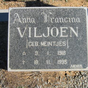 VILJOEN Anna Francina nee MEINTJES 1918-1995